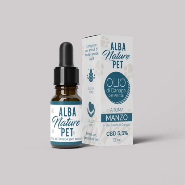 Alba Nature PET CBD - Olio di Canapa 5,5% (Manzo)